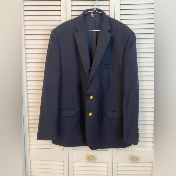Lauren Ralph Lauren Blazer Mens 46R Navy Sport Coat Jacket Lauren Ralph Lauren Blazer Mens 46R Navy Sport Coat Jacket